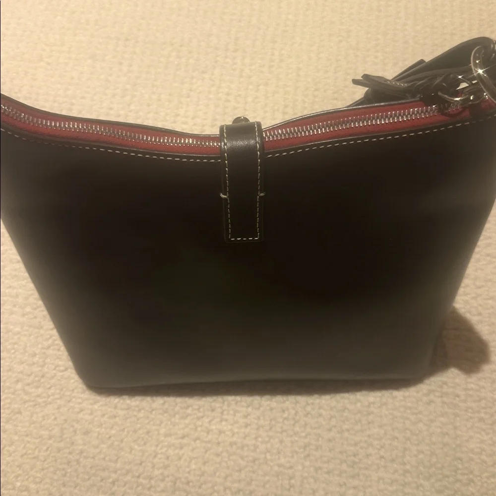 Dooney & Bourke Wine and Leather Bag with red accents - Picture 6 of 6